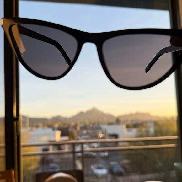 Saint Laurent SL550 Slim 001 Cat Eye Sunglasses Black main image 7